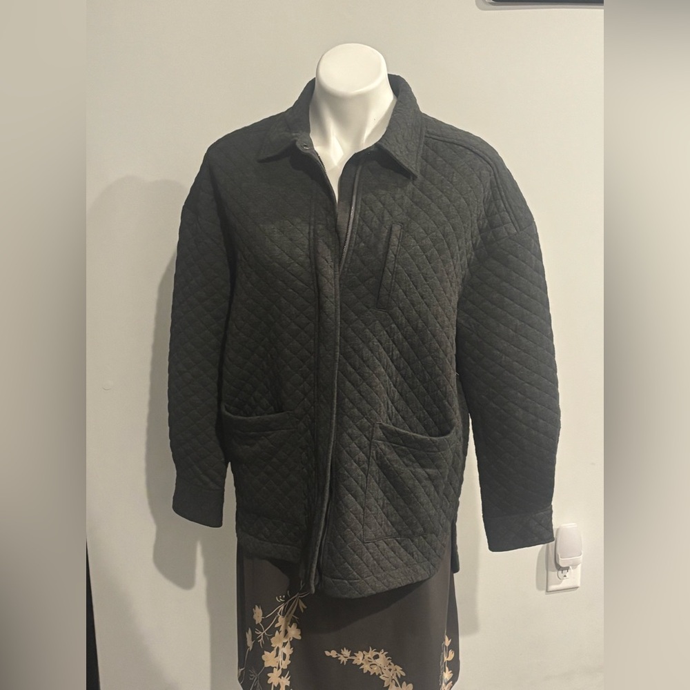 Badgley Mischka Black Diamond Quilted Mid-Length Jacket NWT